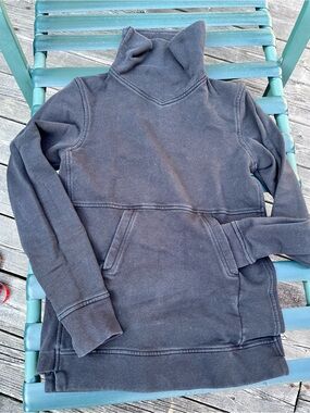 Lululemon Heavy Cotton turtleneck sweat shirt faded black small